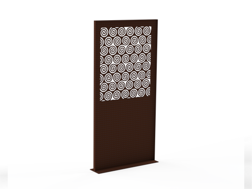 Sichtschutzwand Spiralmuster