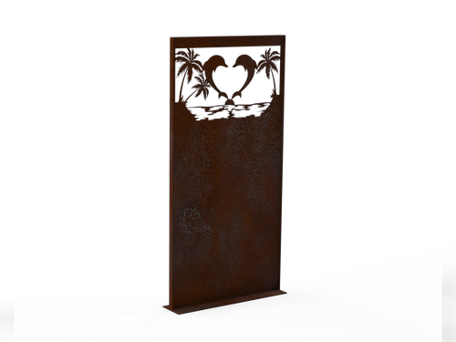 Sichtschutzwand Delfin Palme