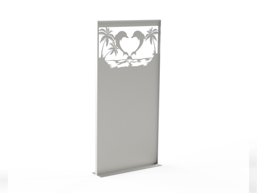 Sichtschutzwand Delfin Palme