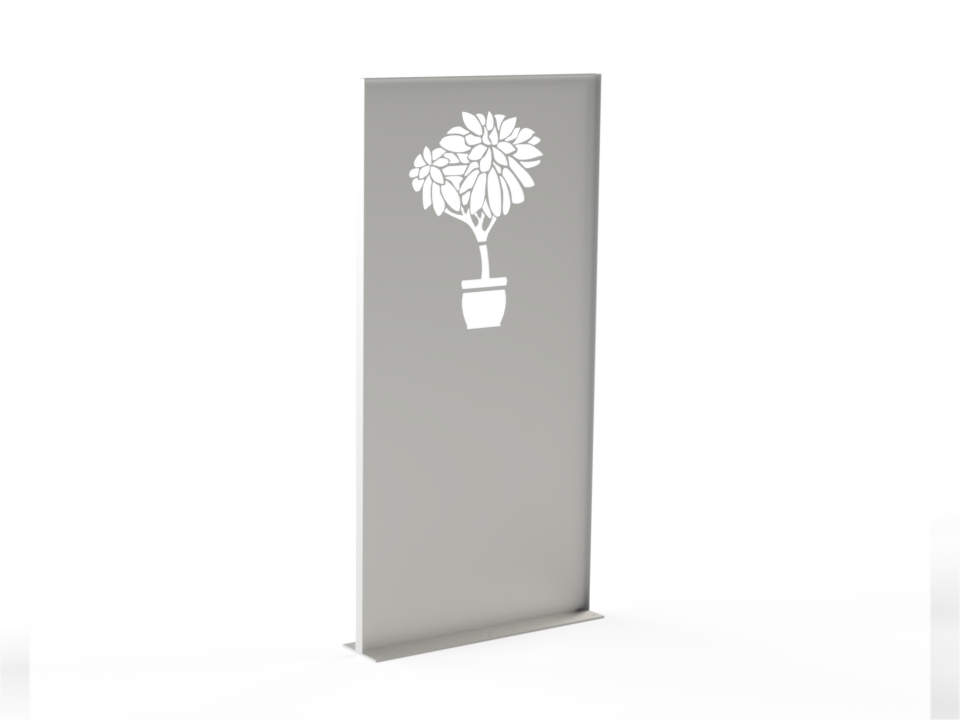 Sichtschutzwand Baum Topf