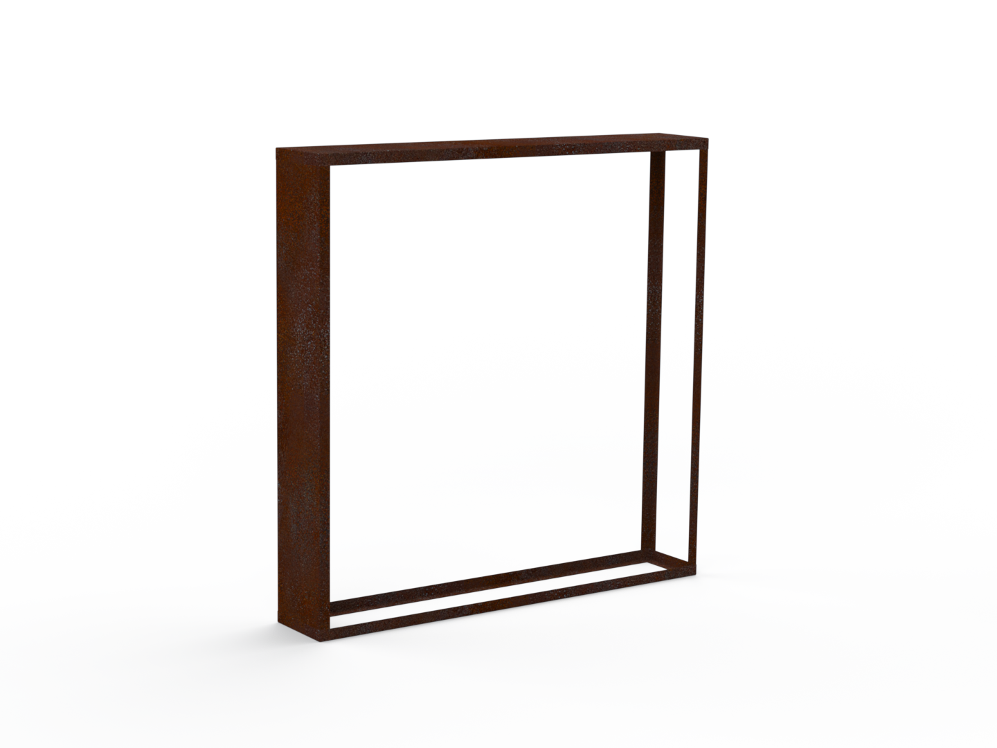 Kaminholzregal Edelrost mit Seitenwand links