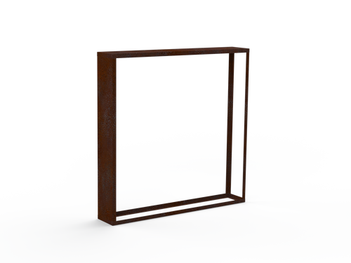 Kaminholzregal Edelrost mit Seitenwand links