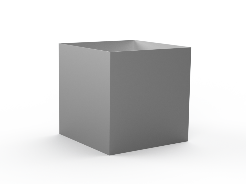 Hochbeet - gebürsteter Edelstahl - ohne Abschlusskante