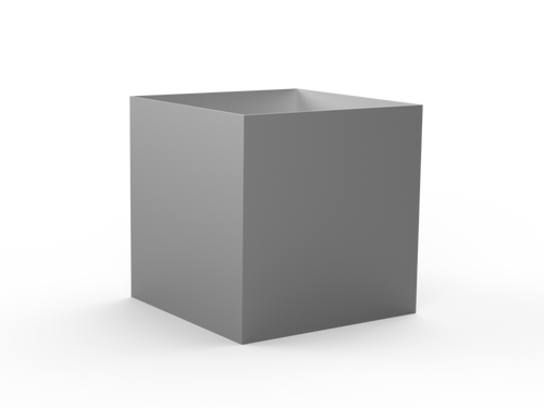 Hochbeet - gebürsteter Edelstahl - ohne Abschlusskante