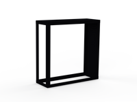 Kaminholzregal pulverbeschichtet RAL9005 mit Seitenwand rechts - Variante