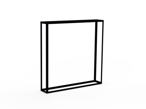 Kaminholzregal pulverbeschichtet RAL9005 offen