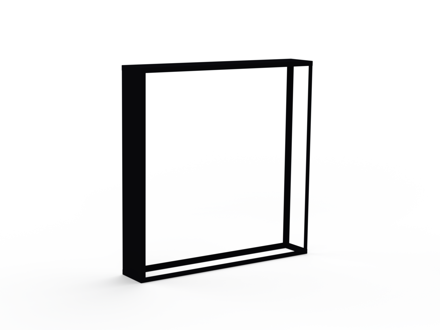 Kaminholzregal pulverbeschichtet RAL9005 mit Seitenwand links - Variante