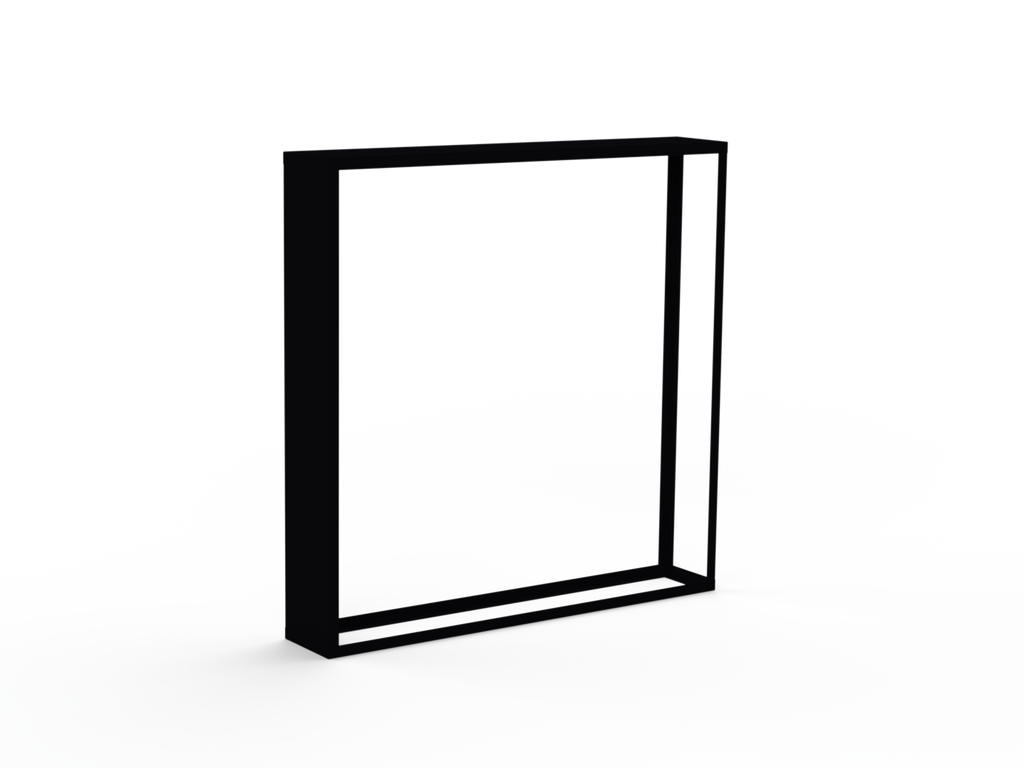 Kaminholzregal pulverbeschichtet RAL9005 mit Seitenwand links