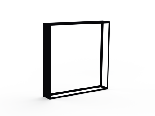 Kaminholzregal pulverbeschichtet RAL9005 mit Seitenwand links