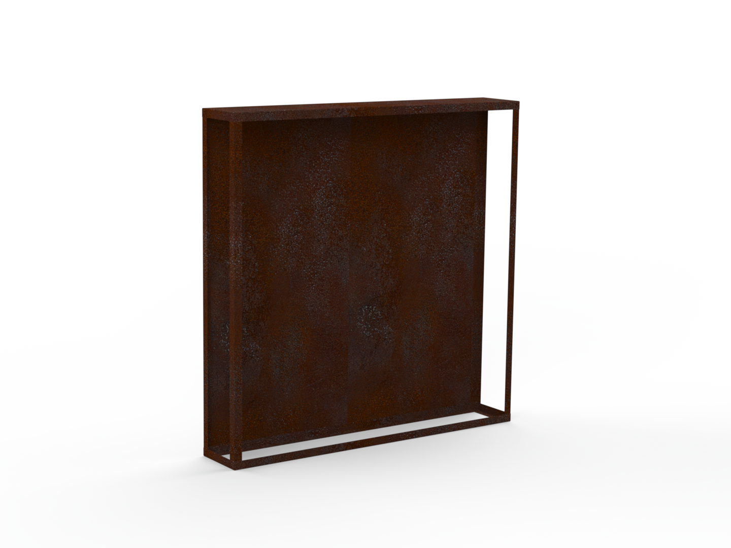 Kaminholzregal Edelrost mit Rückwand - Variante