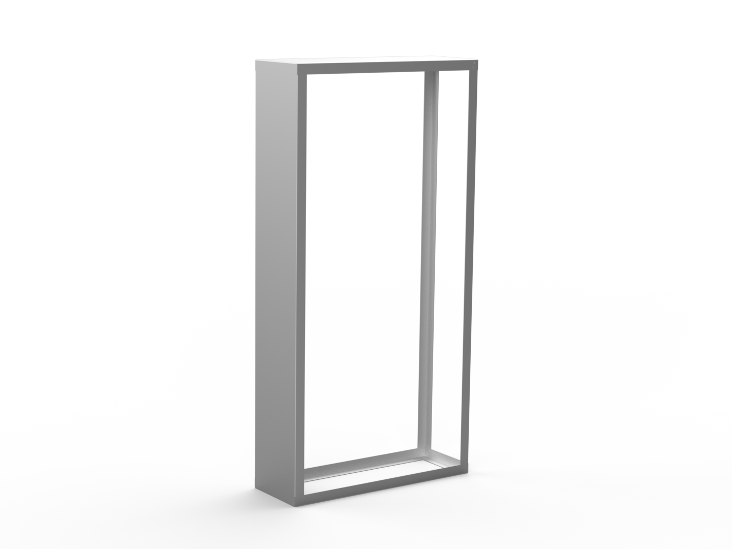 Kaminholzregal CNS gebürstet mit Seitenwand links