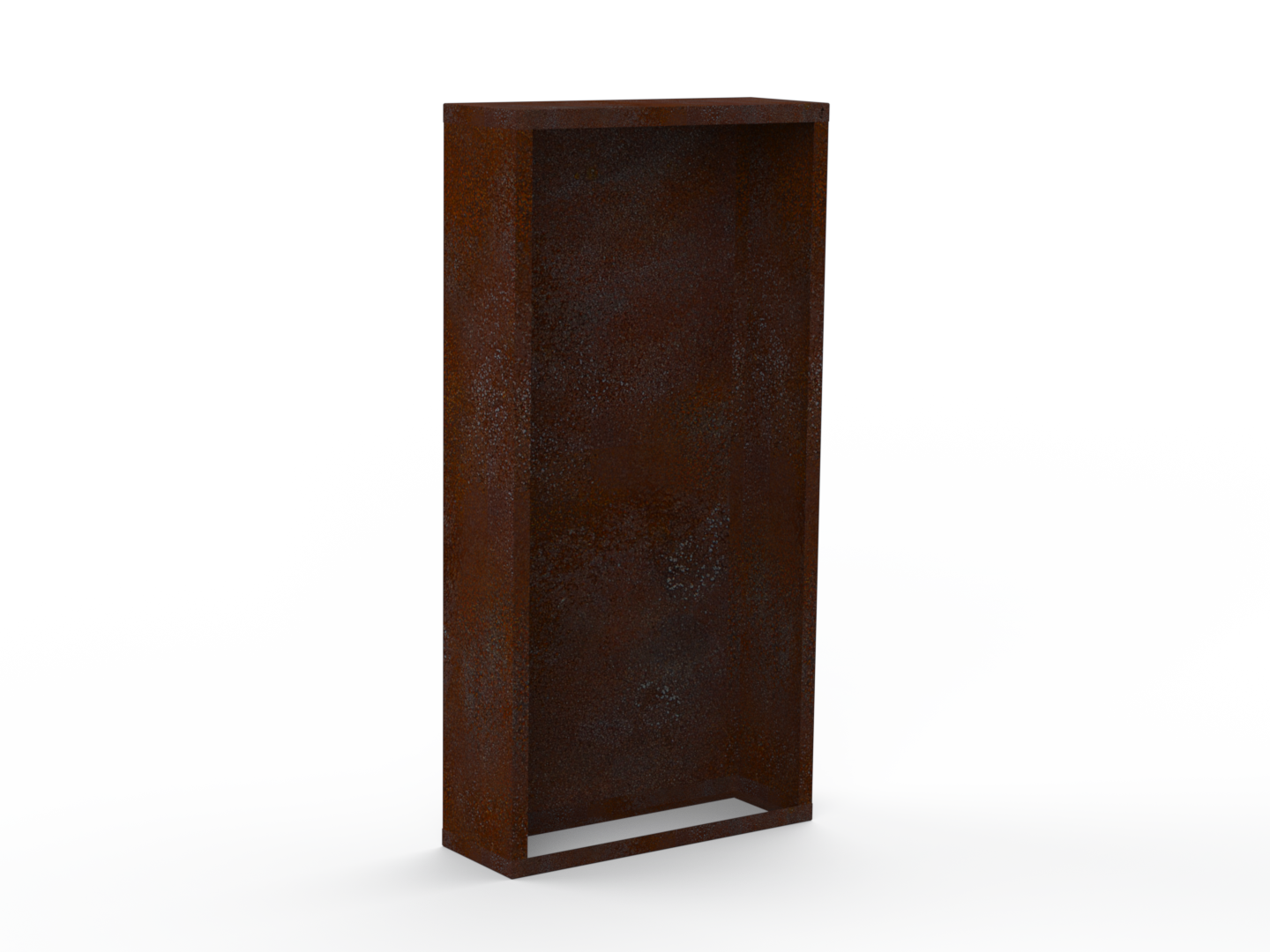 Kaminholzregal - natürliche Rostpatina - Rückwand+Seitenwände