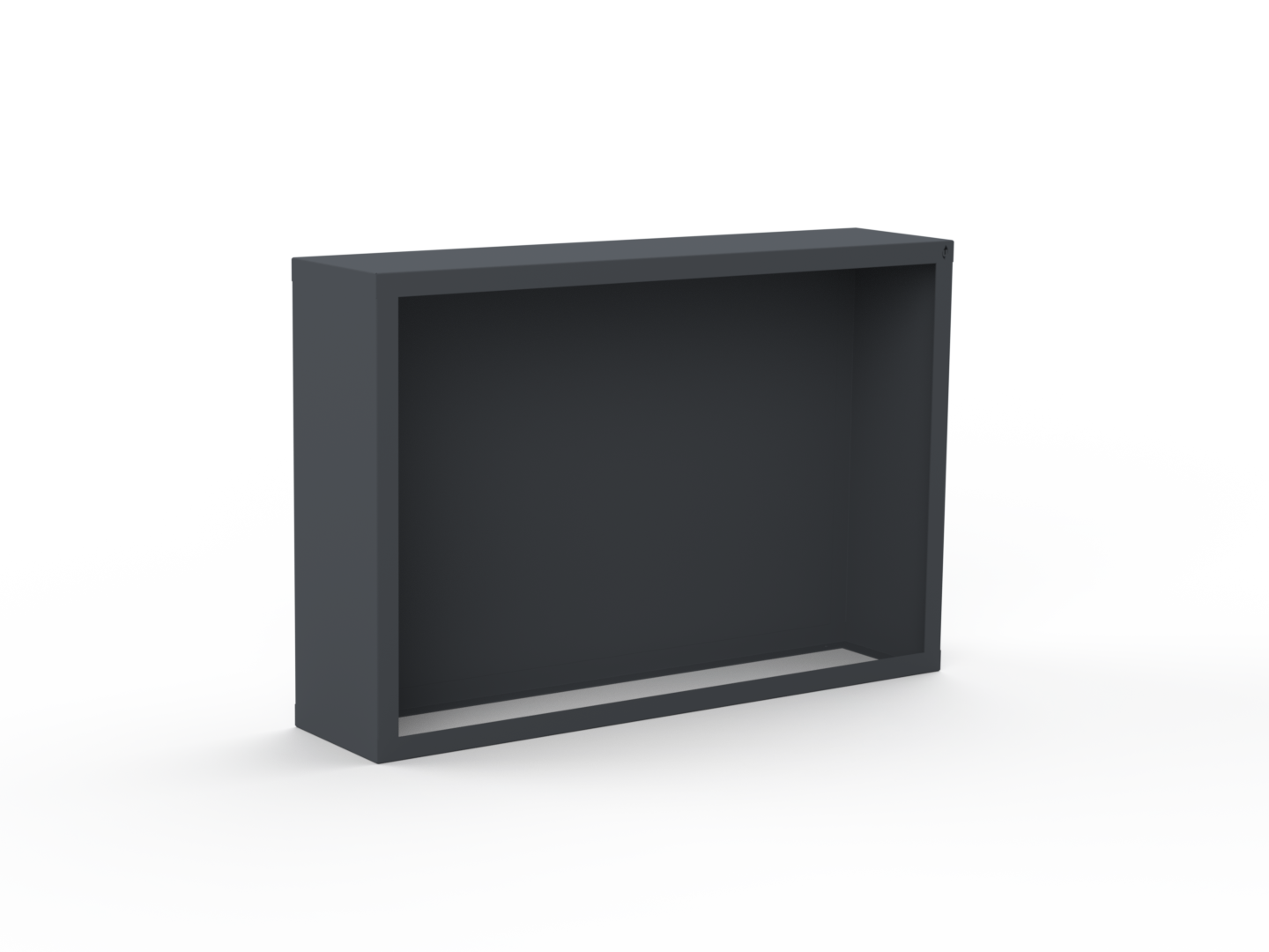 Kaminholzregal pulverbeschichtet RAL7035 mit Rückwand und Seitenwand links/rechts