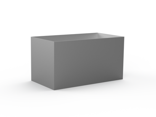 Hochbeet CNS gebürstet ohne Handlauf