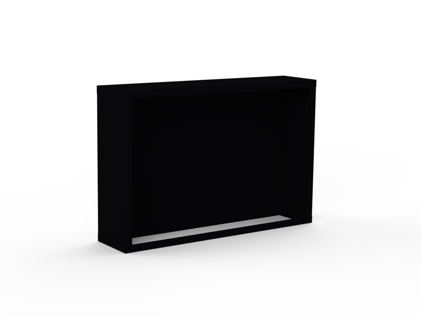 Kaminholzregal pulverbeschichtet RAL9005 mit Rückwand und Seitenwand links/rechts - Variante