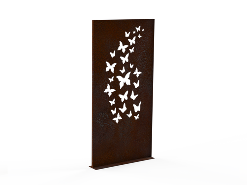 Sichtschutzwand - Motiv Schmetterlinge