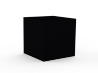 Pflanzentopf pulverlackiert RAL9005 ohne Boden