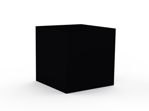 Pflanzentopf pulverlackiert RAL9005 mit Boden