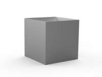 Pflanzentopf pulverlackiert RAL7035 mit Boden