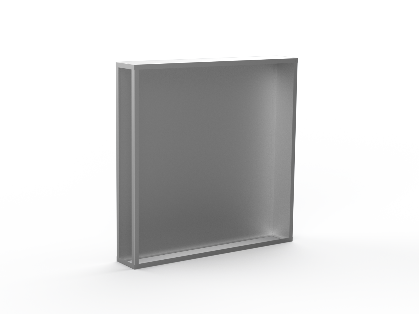 Kaminholzregal CNS gebürstet mit Rückwand und Seitenwand rechts