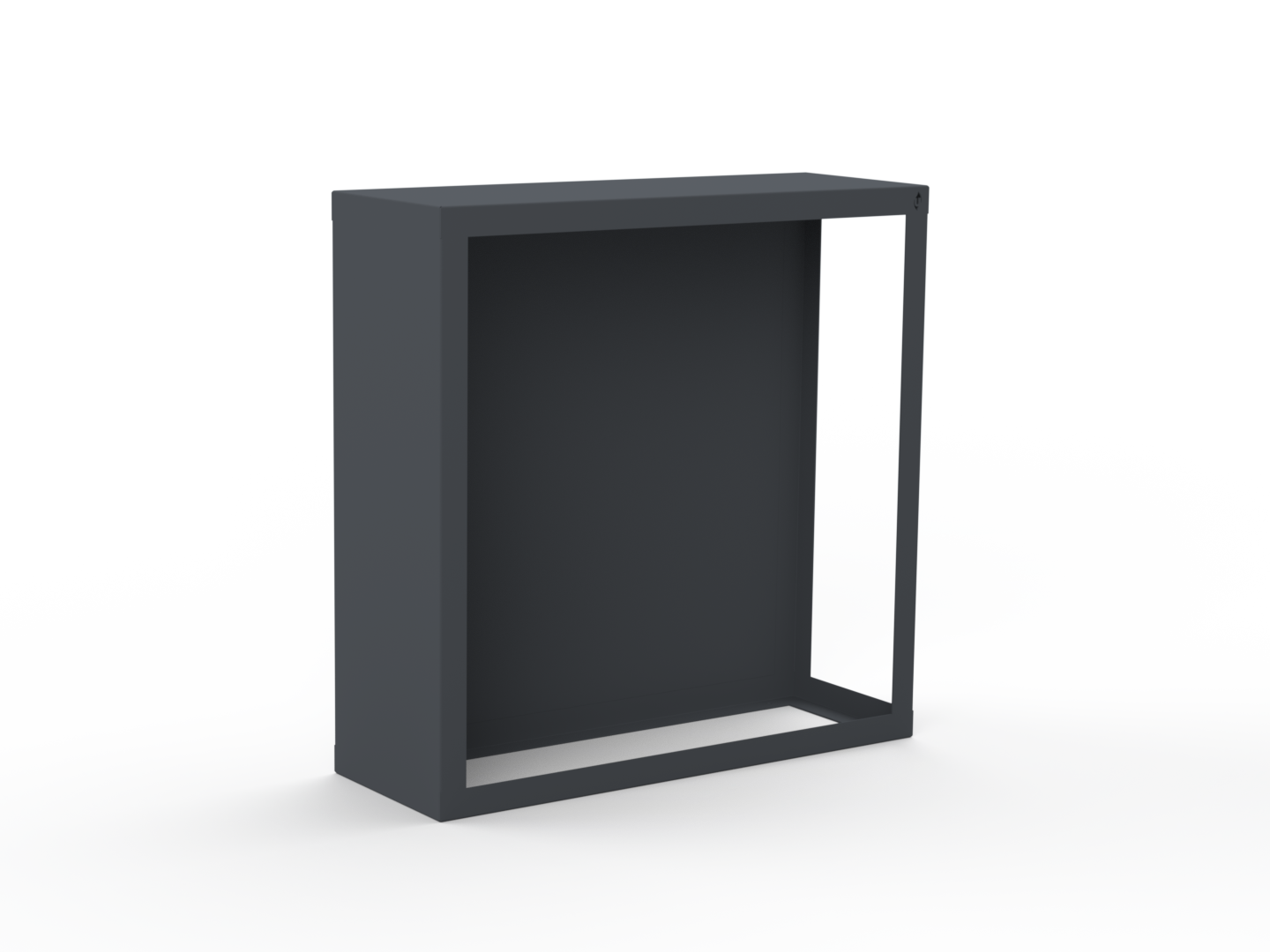 Kaminholzregal pulverbeschichtet RAL7035 mit Rückwand und Seitenwand links