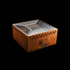 Feuerschale Edelrost 4-Eck 100 tief