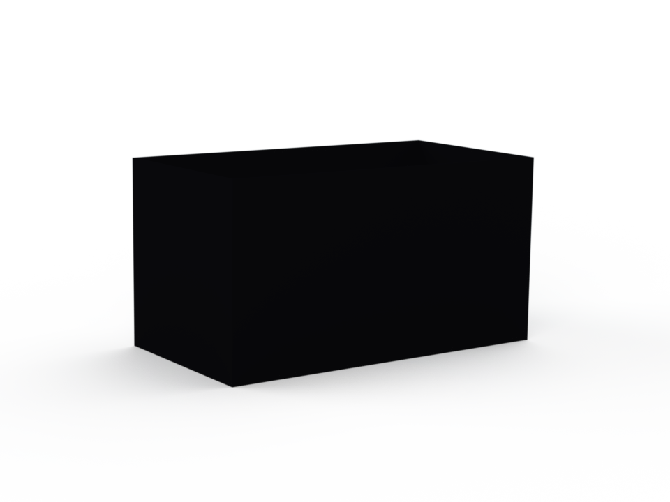 Hochbeet pulverlackiert RAL9005 ohne Handlauf - Variante