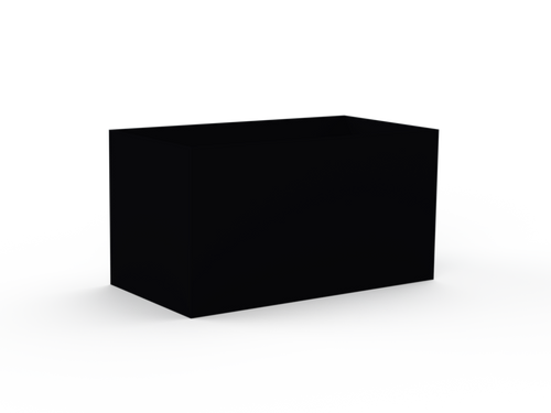 Hochbeet pulverlackiert RAL9005 ohne Handlauf