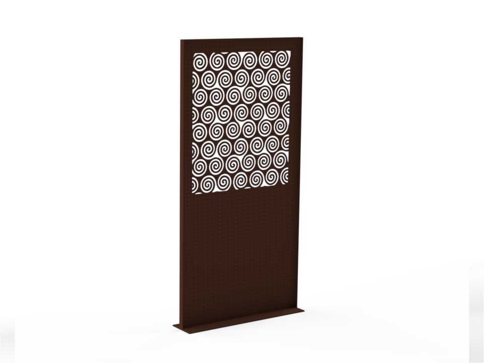 Sichtschutzwand Spiralmuster - Variante