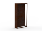Kaminholzregal - natürliche Rostpatina - Rückwand+Seitenwand links - Variante