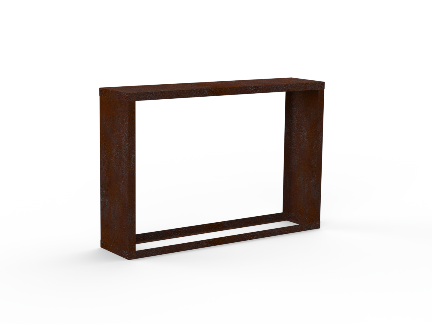 Kaminholzregal Edelrost mit Seitenwand links/rechts