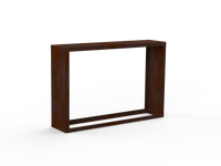 Kaminholzregal Edelrost mit Seitenwand links/rechts - Variante