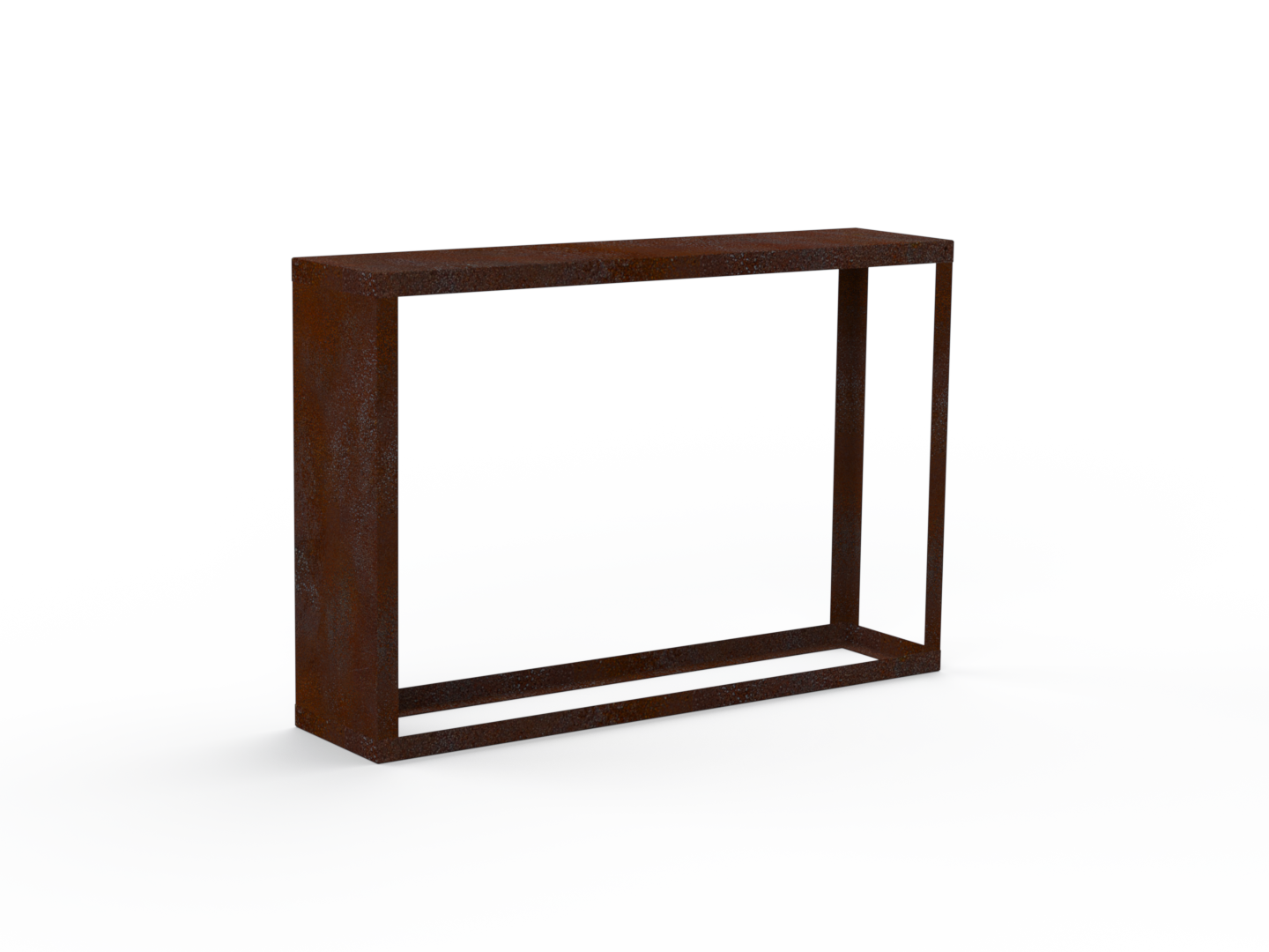 Kaminholzregal Edelrost mit Seitenwand links - Variante