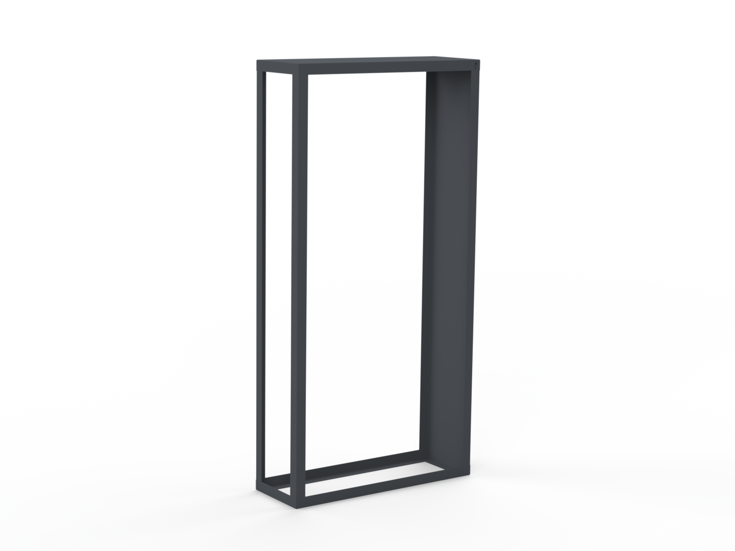 Kaminholzregal - Lichtgrau matt - Rechte Seitenwand