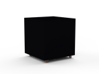 Pflanzentopf Cubo - Schwarz matt - mit Boden und Rollen - Variante