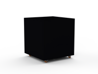 Pflanzentopf Cubo - Schwarz matt - mit Boden und Rollen - Variante