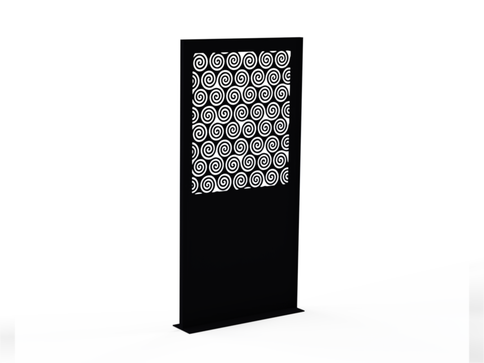 Sichtschutzwand Spiralmuster - Variante