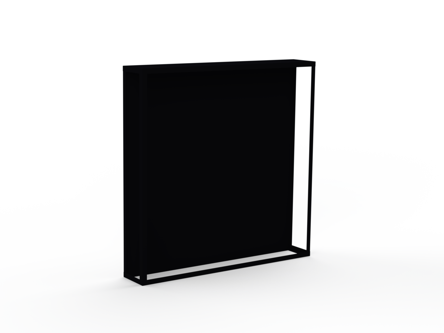 Kaminholzregal pulverbeschichtet RAL9005 mit Rückwand - Variante