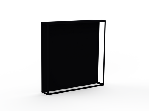 Kaminholzregal - Schwarz matt - Rückwand