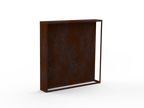 Kaminholzregal - natürliche Rostpatina - Rückwand+Seitenwand links - Variante