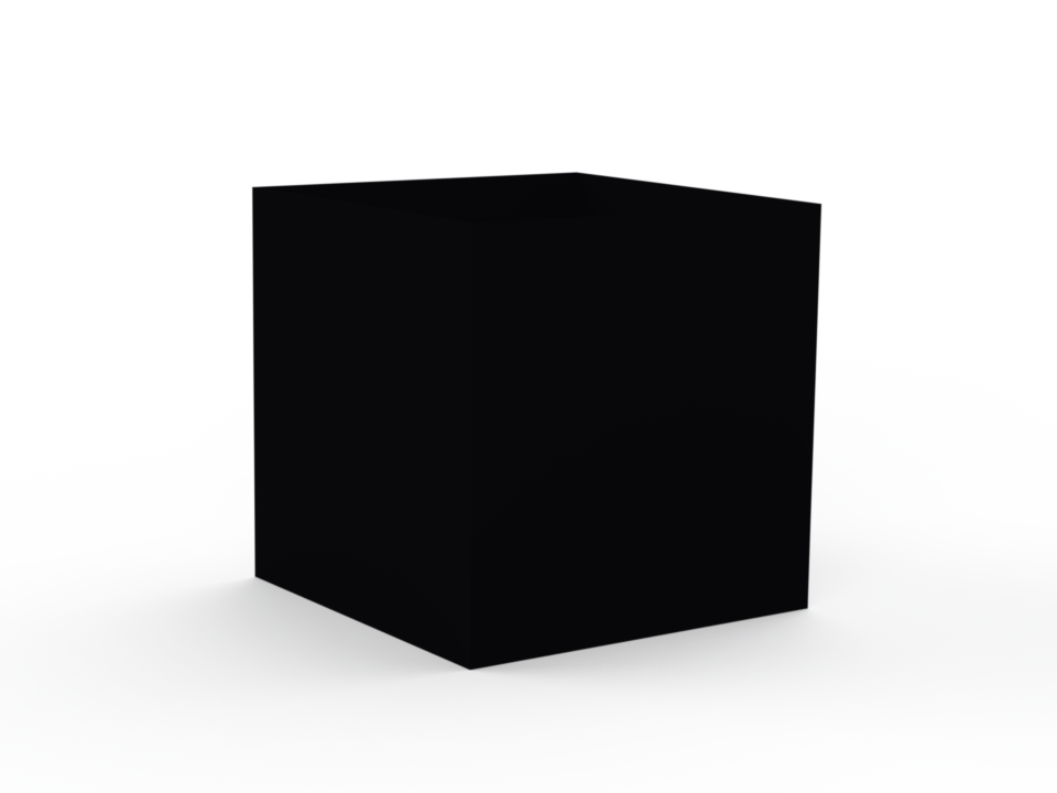 Hochbeet pulverlackiert RAL9005 ohne Handlauf