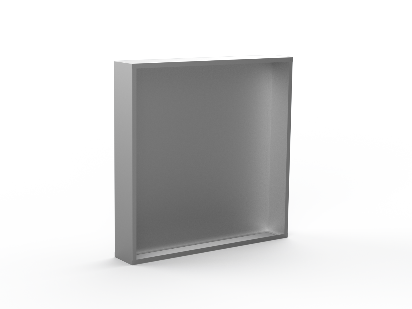 Kaminholzregal CNS gebürstet mit Rückwand und Seitenwand links/rechts