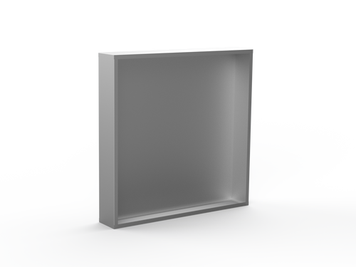 Kaminholzregal CNS gebürstet mit Rückwand und Seitenwand links/rechts