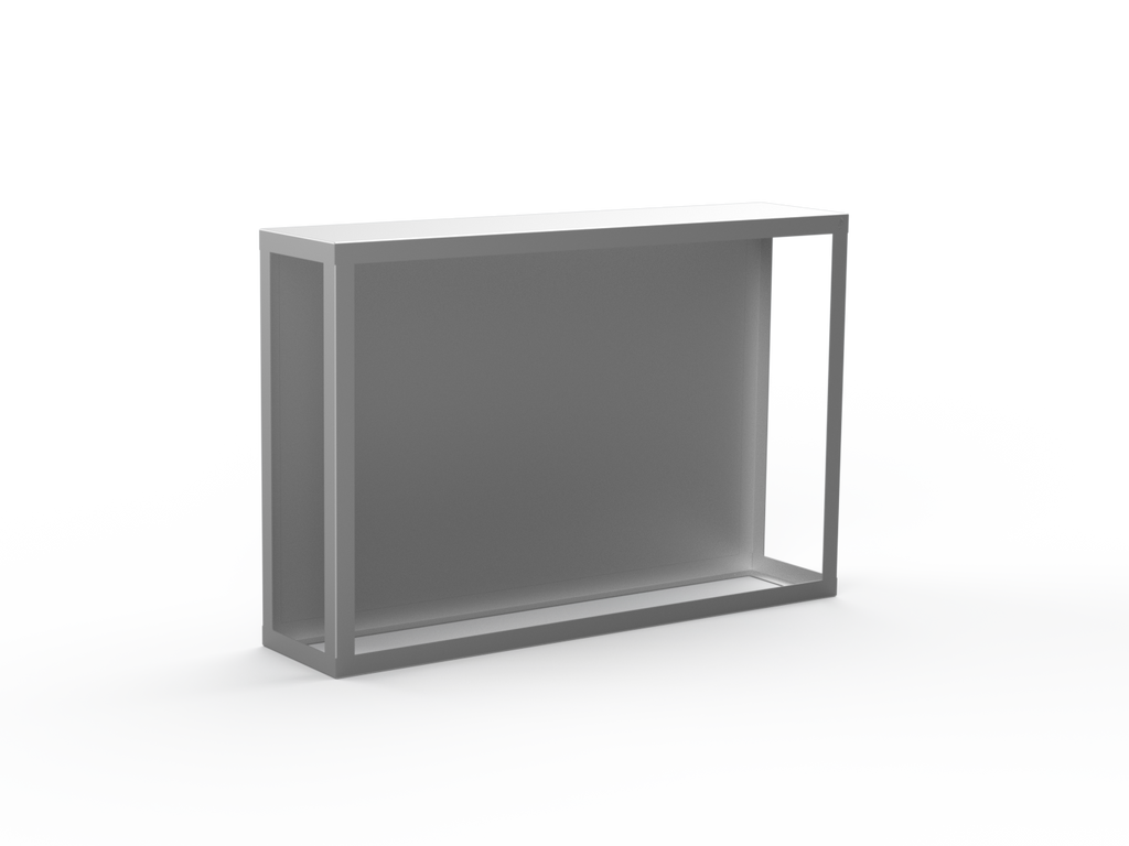 Kaminholzregal - gebürsteter Edelstahl - Rückwand