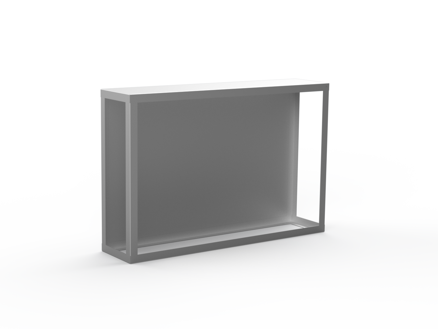 Kaminholzregal - gebürsteter Edelstahl - Rückwand