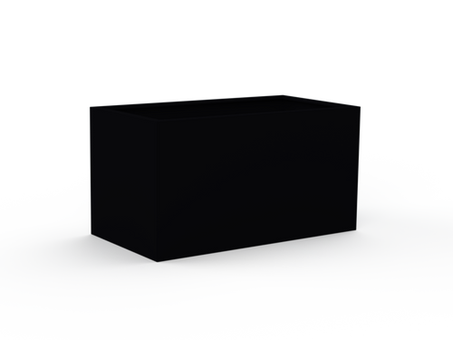 Hochbeet - Schwarz matt - mit Abschlusskante