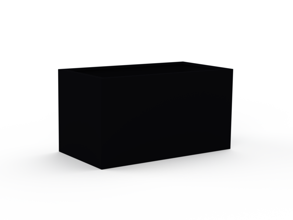 Hochbeet pulverlackiert RAL9005 mit Handlauf - Variante