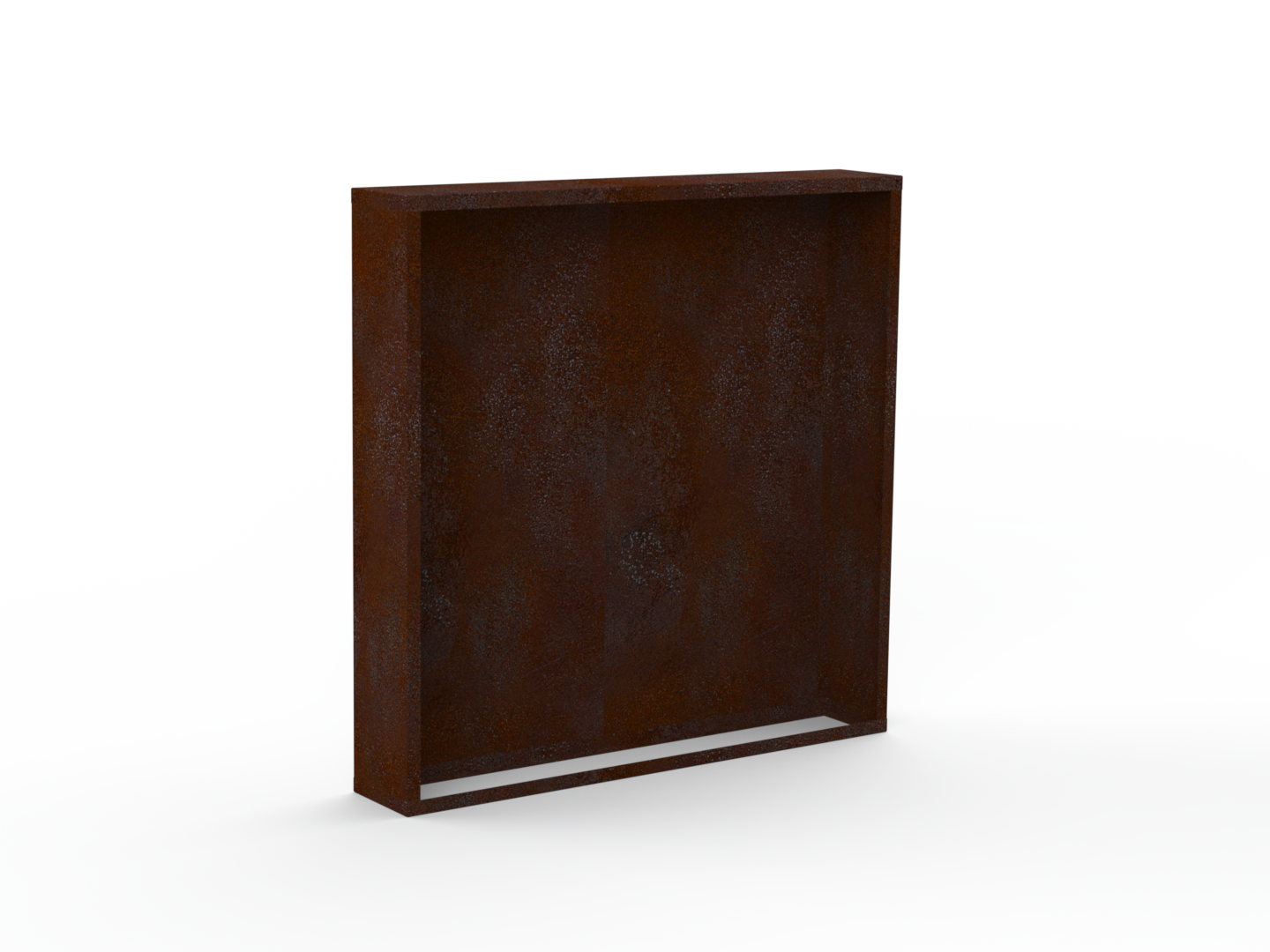 Kaminholzregal - natürliche Rostpatina - Rückwand+Seitenwände