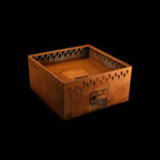 Feuerschale Edelrost 4-Eck 100 tief - Variante