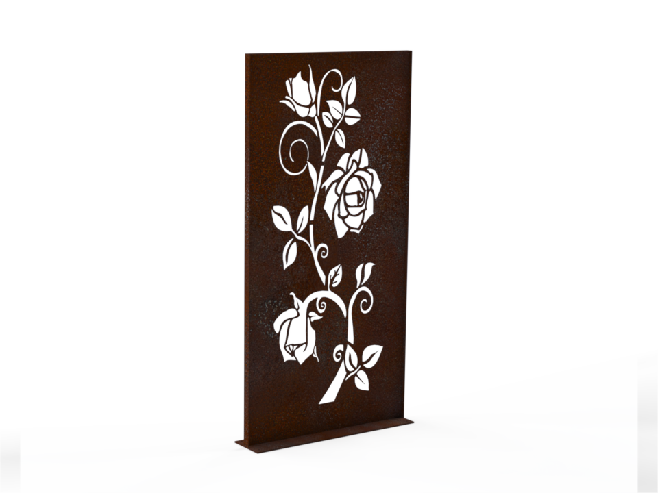 Sichtschutzwand - Motiv Rose - Variante